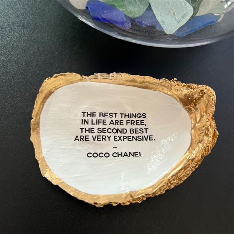 Decoupage Oyster Shell with Coco Chanel Quote The Best 